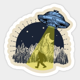 Bigfoot Ufo Sticker